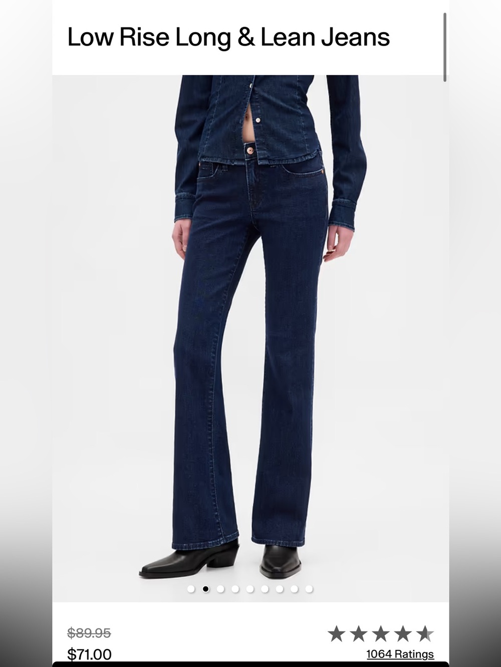 GAP- Long and Lean- Dark Indigo Flare Women’s Jeans